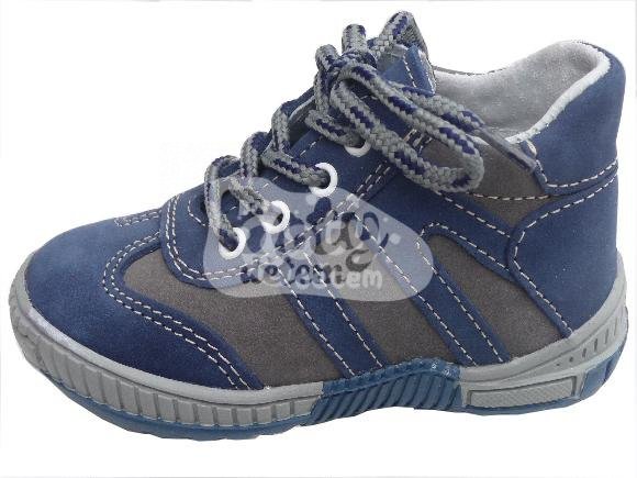 Jonap kožené boty 014 M modrošedá
