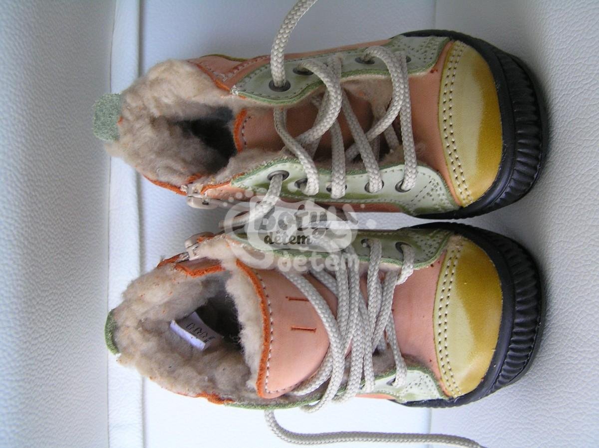 Zimní kožená obuv SANTÉ N730 Oranžová