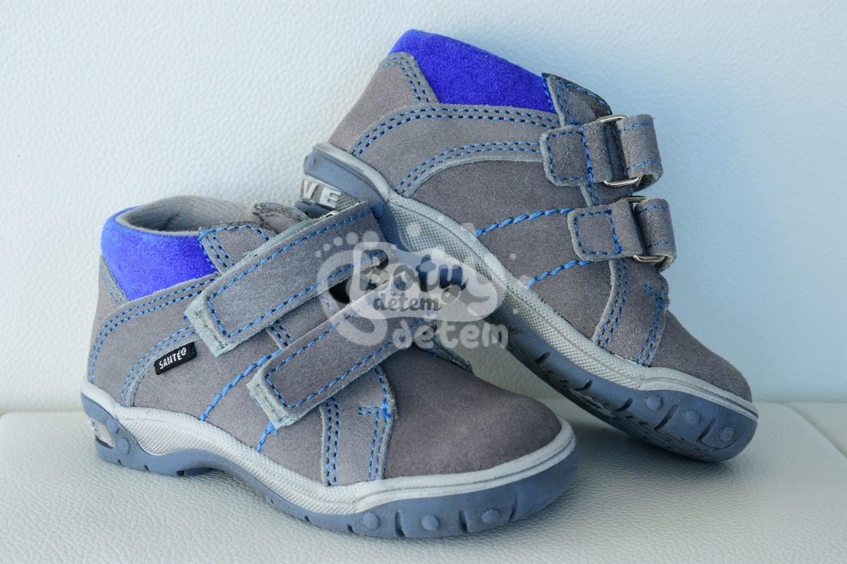 SANTÉ kožené boty HP/4830 Šedo-modrá