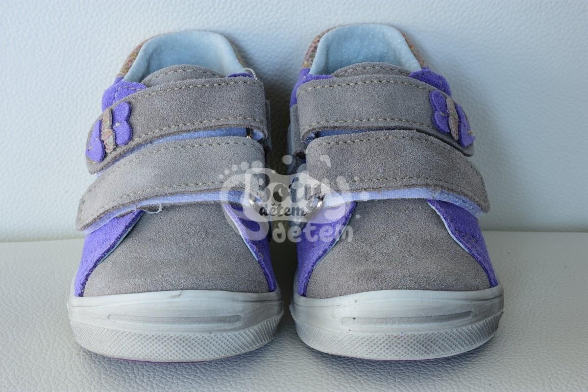 Jonap kožené boty 015 S šedofialová