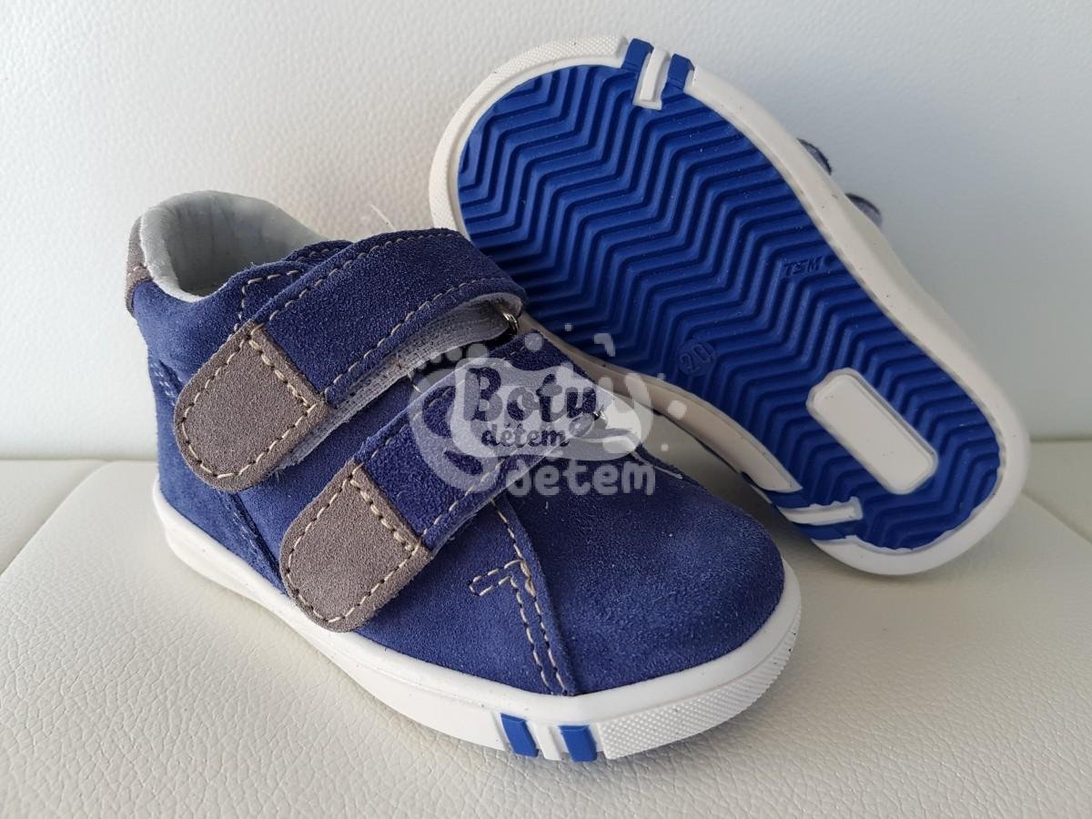 Jonap kožené boty 015 S modrá šedá
