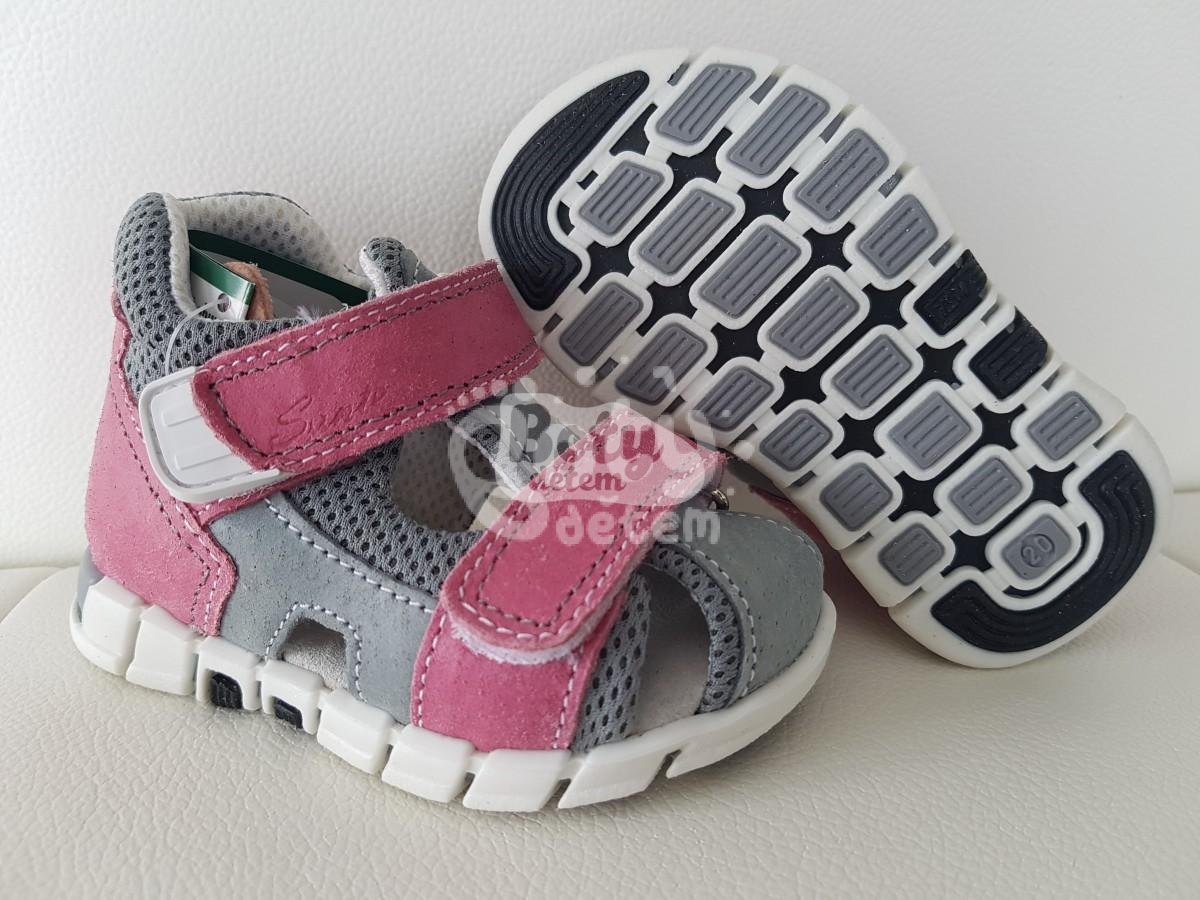 Sandálky SANTÉ N/810/401/S45/S16 Růžovo-šedá