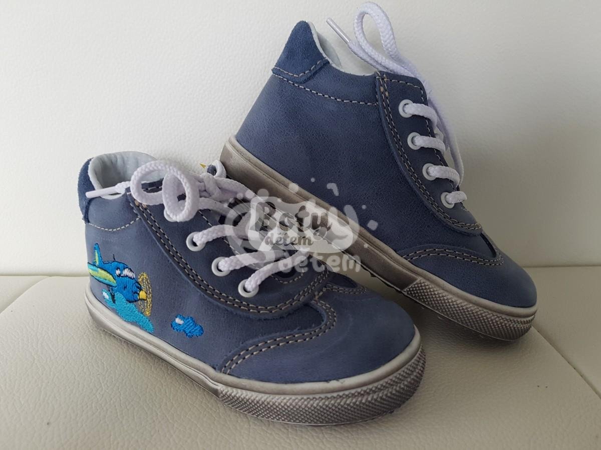 Jonap kožené boty 011 M modrá letadlo