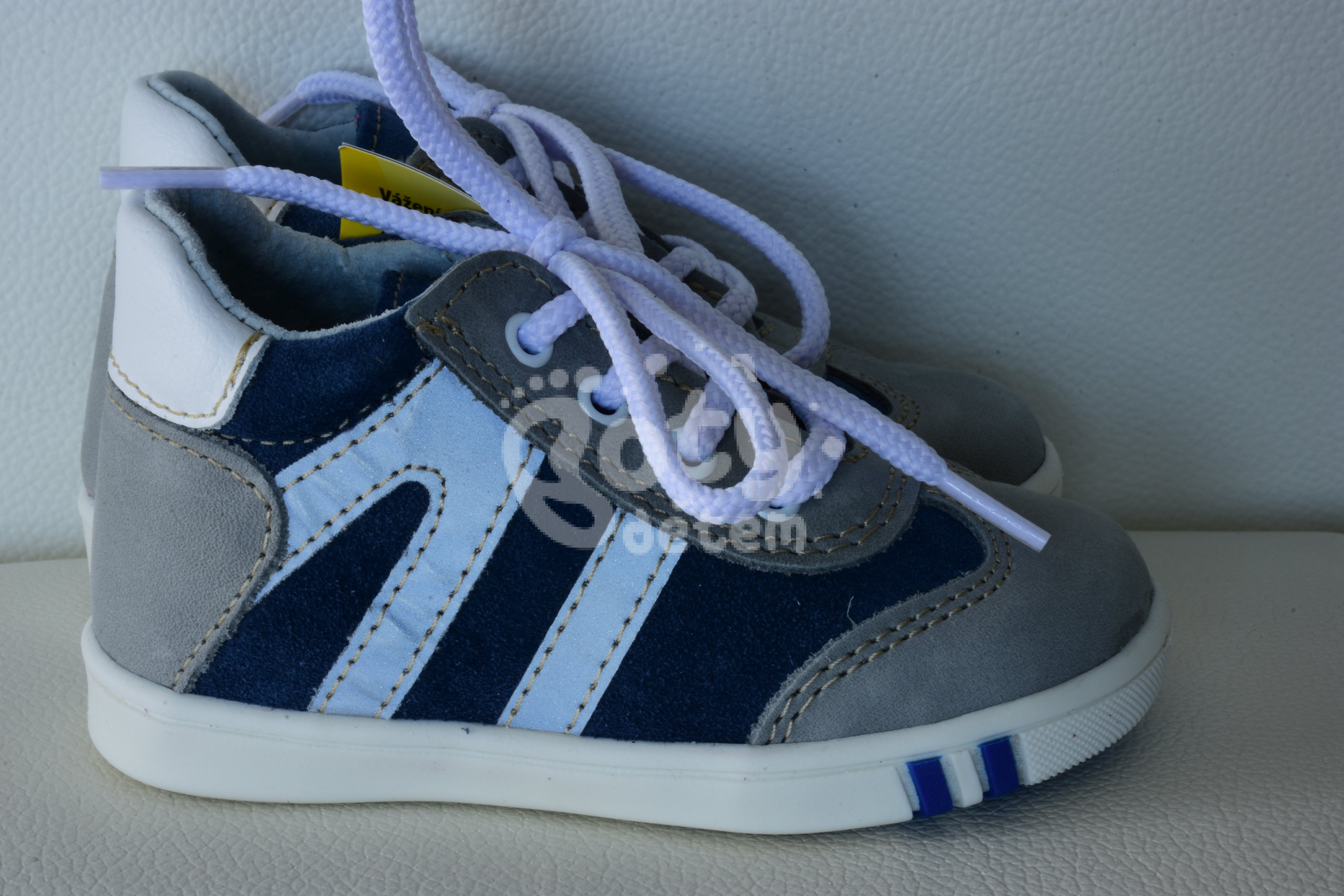 Jonap kožené boty 014 M modrošedá 2