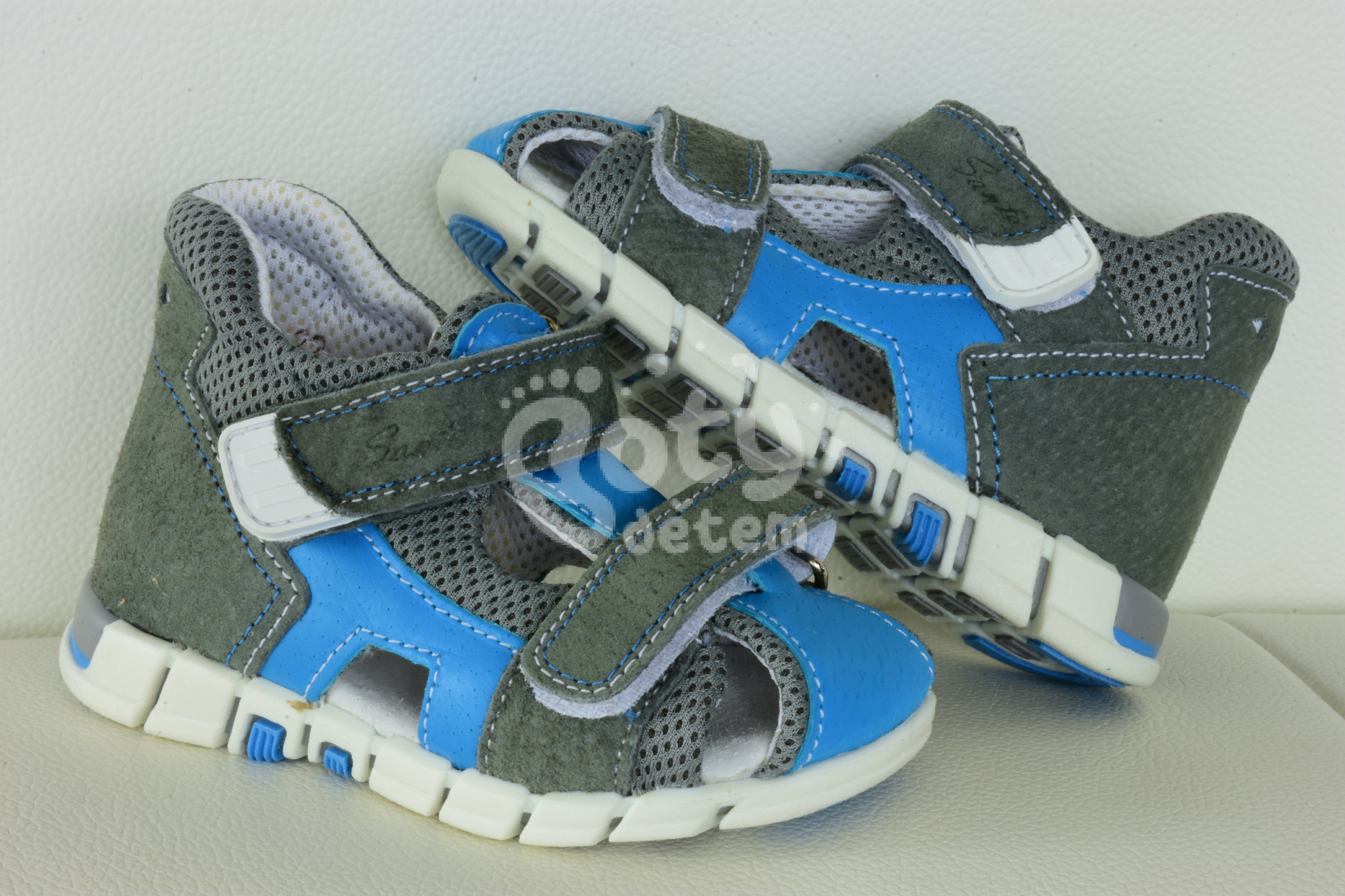 Sandálky SANTÉ N/810/401/S16/S85 Šedo-modrá