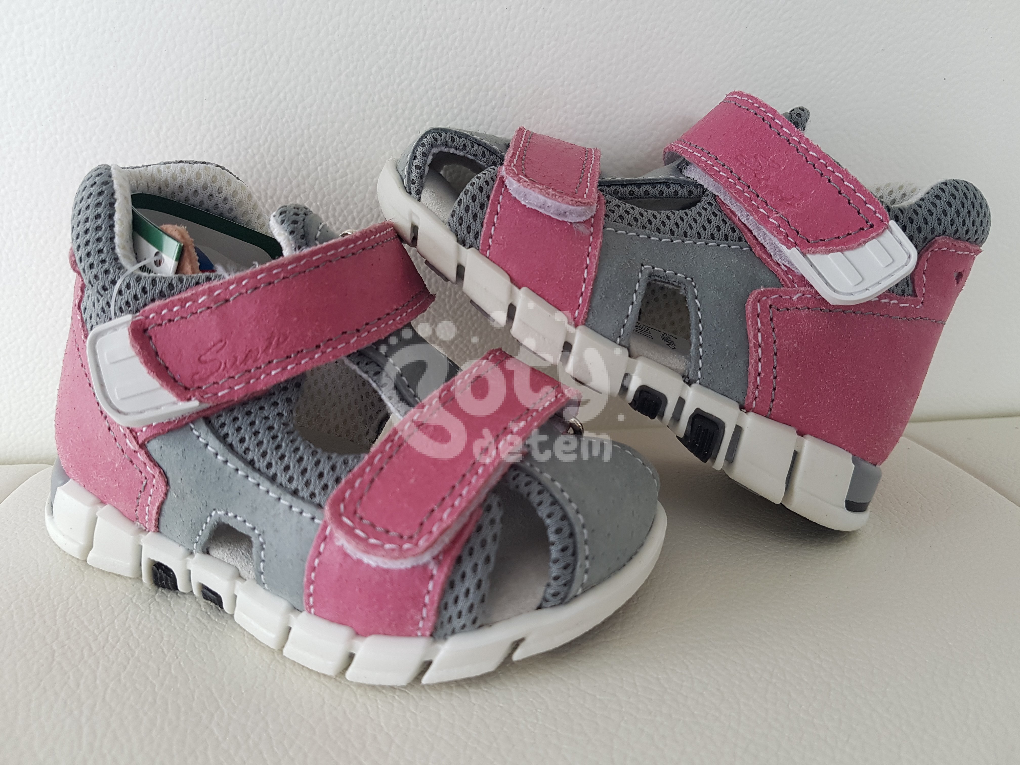 Sandálky SANTÉ N/810/401/S45/S16 Růžovo-šedá