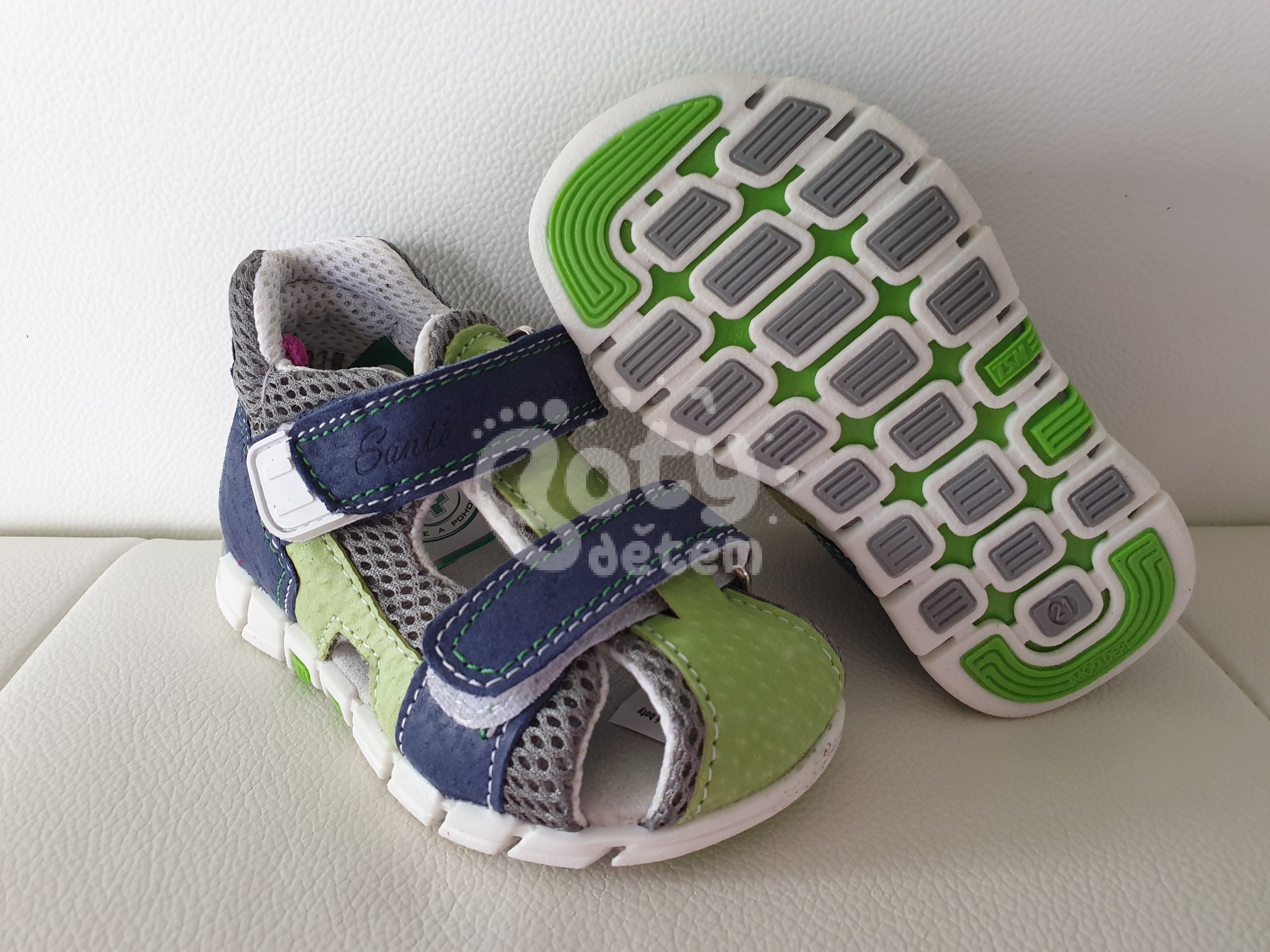 Sandálky SANTÉ N/810/401/S89/S90 Modro-zelená