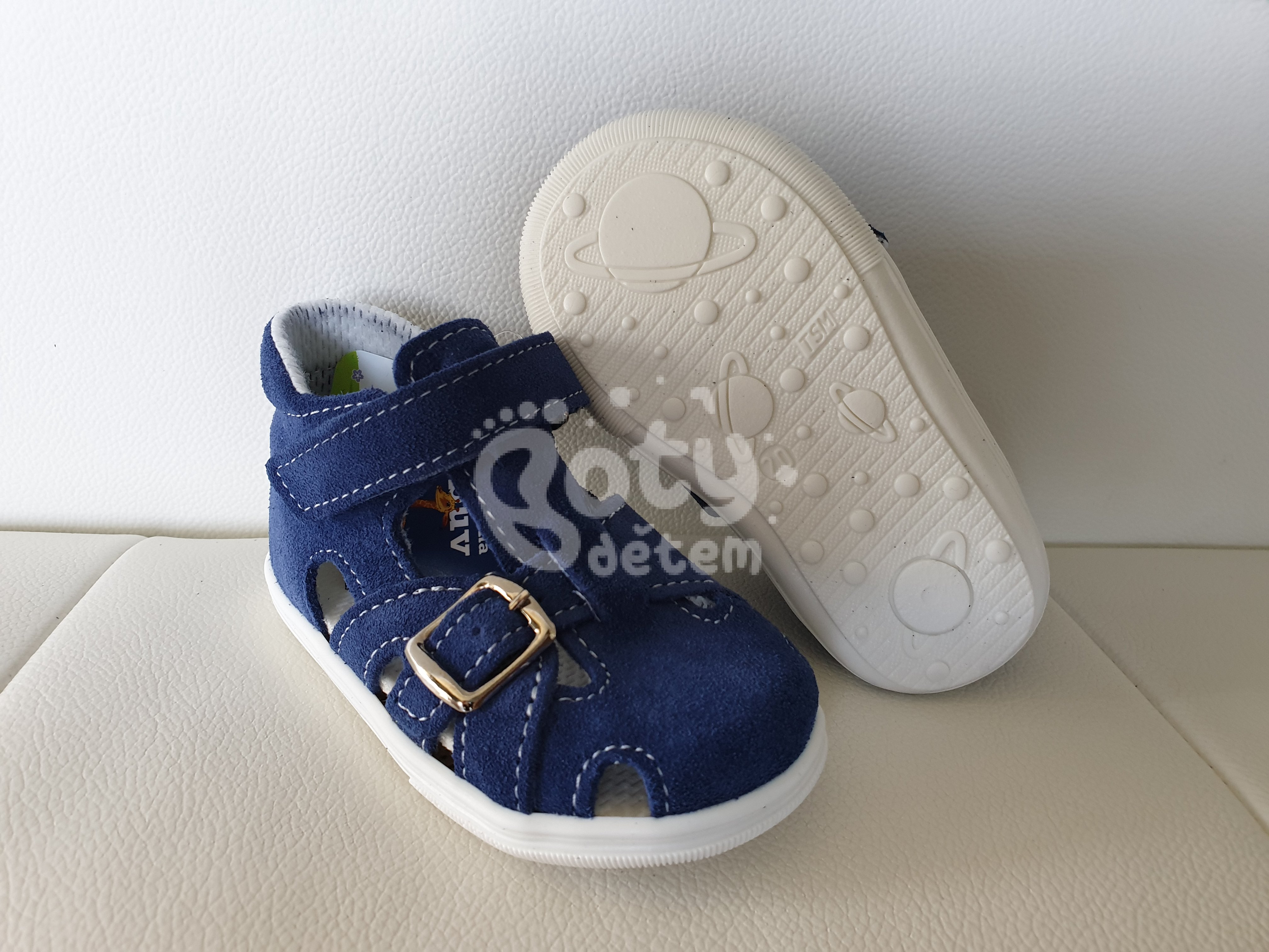 Jonap kožené sandálky 009 S modrá