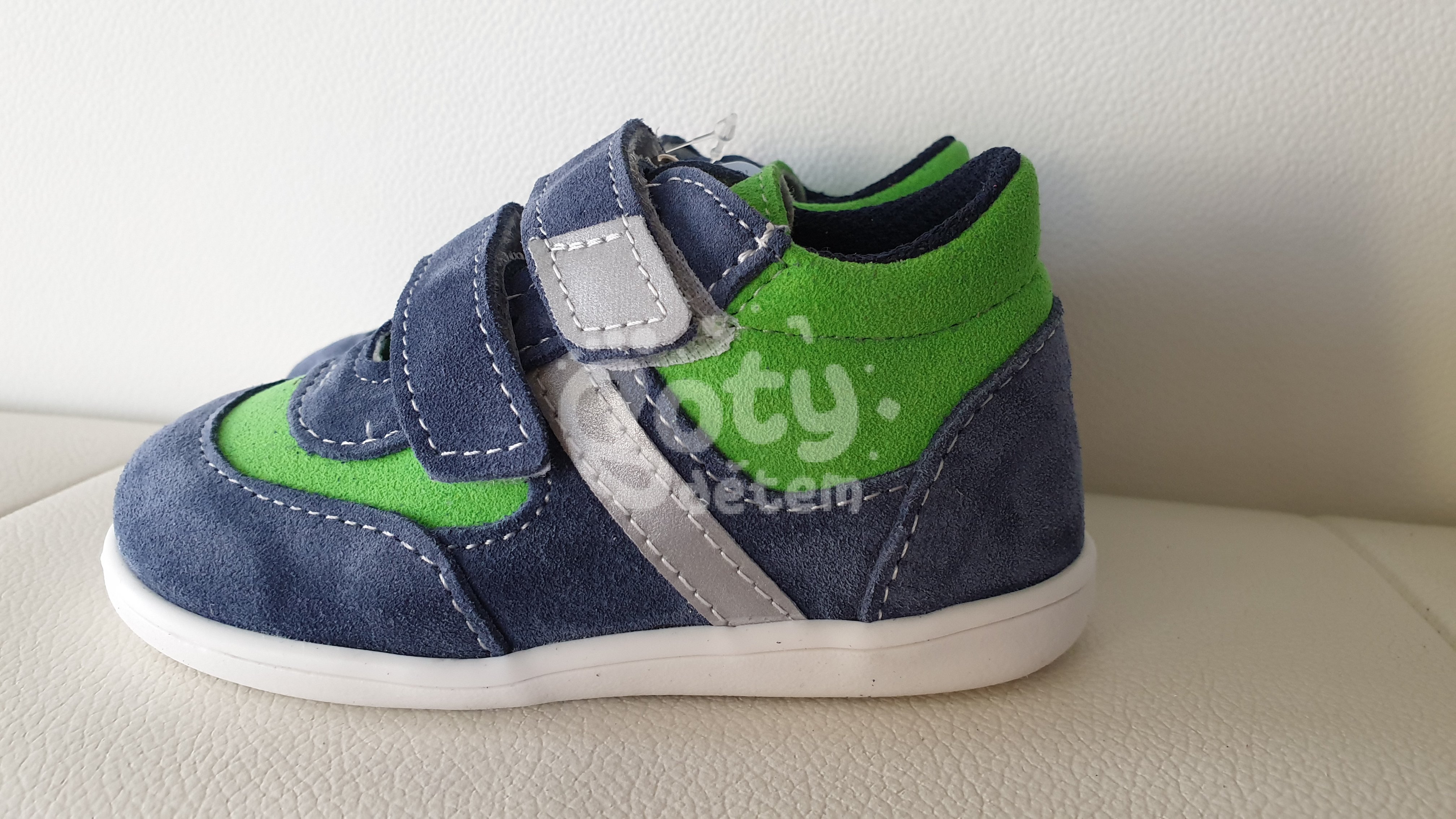 Jonap kožené boty 051SV light modrá zelená