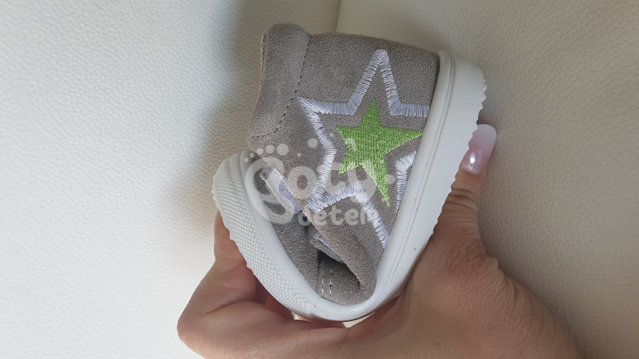 Jonap kožené boty 022 SV šedá hvězda