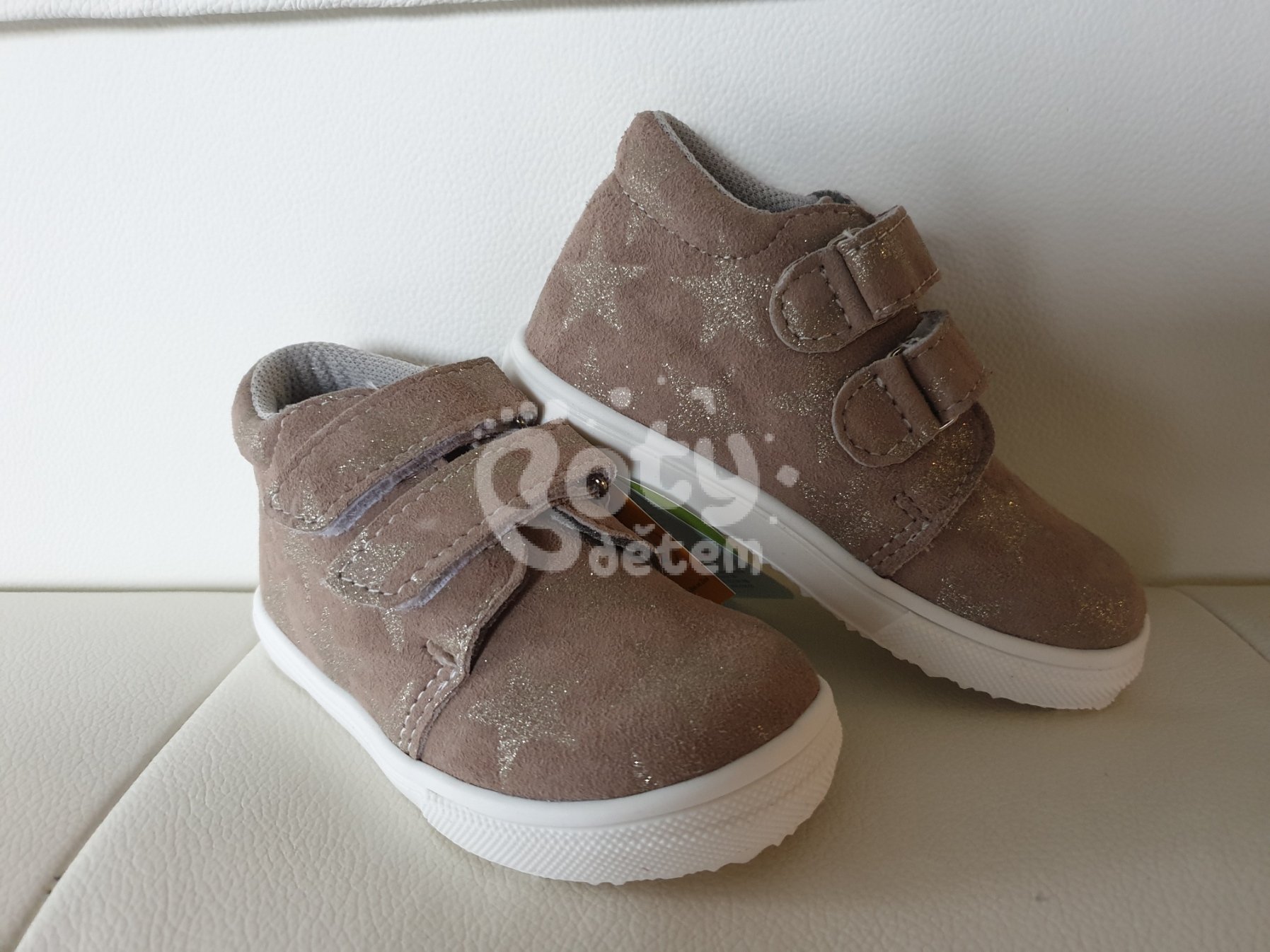Jonap kožené boty 022 SV béžová hvězdičky