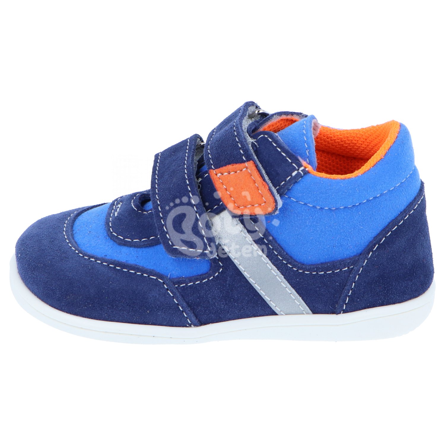 Jonap kožené boty 051SV light modrá oranžová