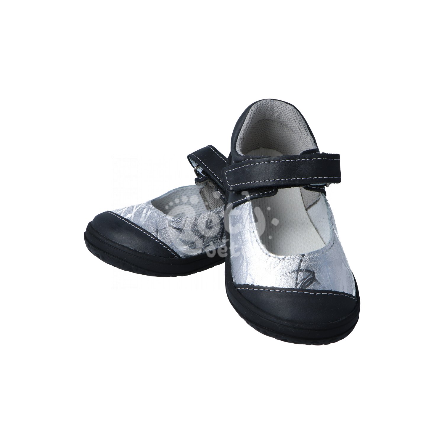 Jonap barefoot boty balerínky B14 M černá stříbrná