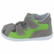 Jonap kožené sandálky 041 S šedá zelená