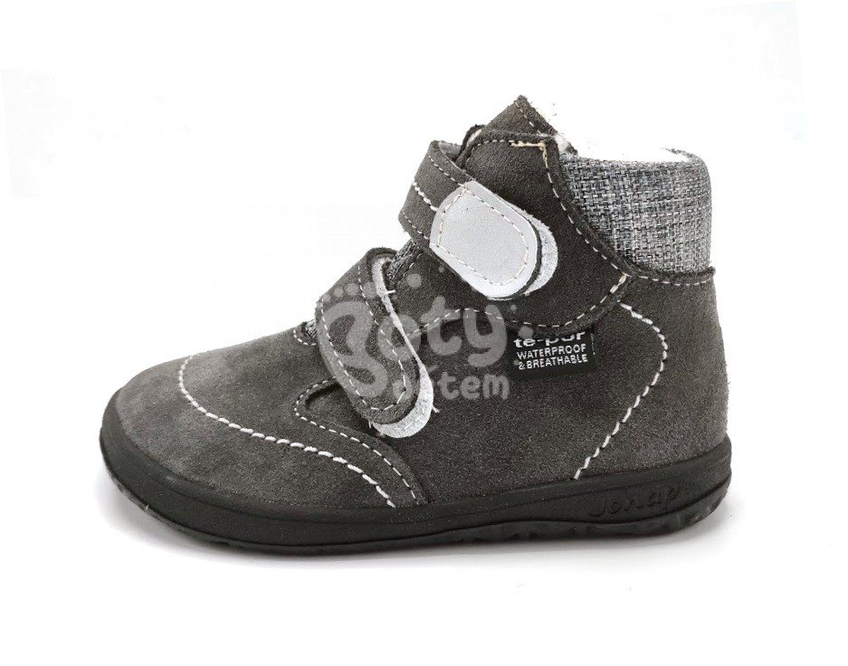 Jonap zimní kožené barefoot boty s membránou B5 SV šedá