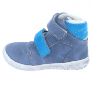 Jonap zimní kožené barefoot boty B4 MV modrá