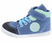 Jonap kožené boty 028 SV modrá zelená hvězda