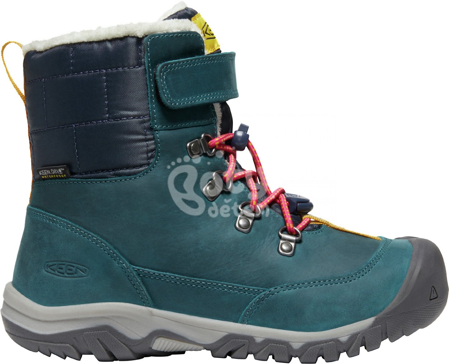 Boty KEEN Greta Boot WP Youth blue coral/pink peacock