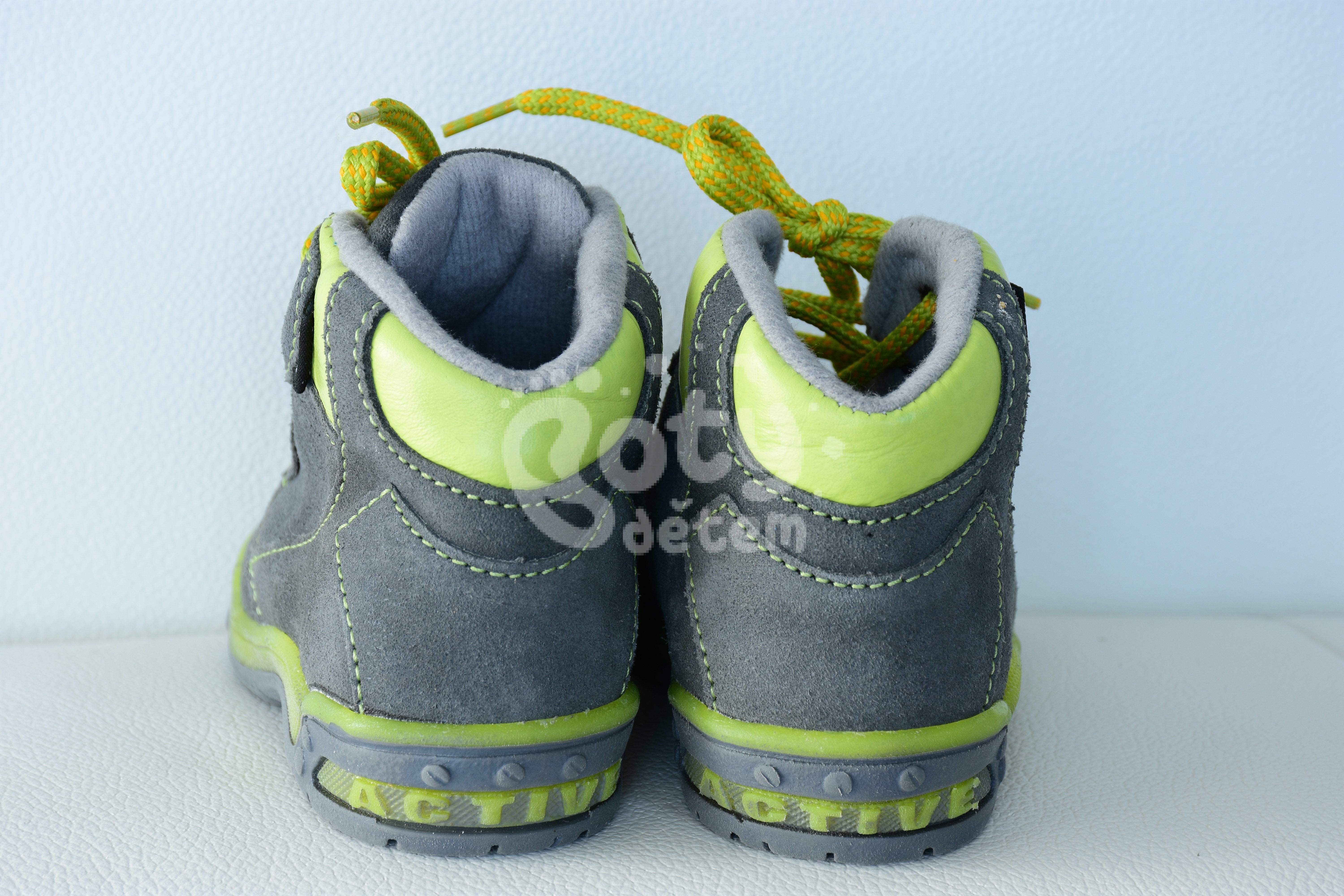 SANTÉ kožené boty HP/4828 Šedo-zelená