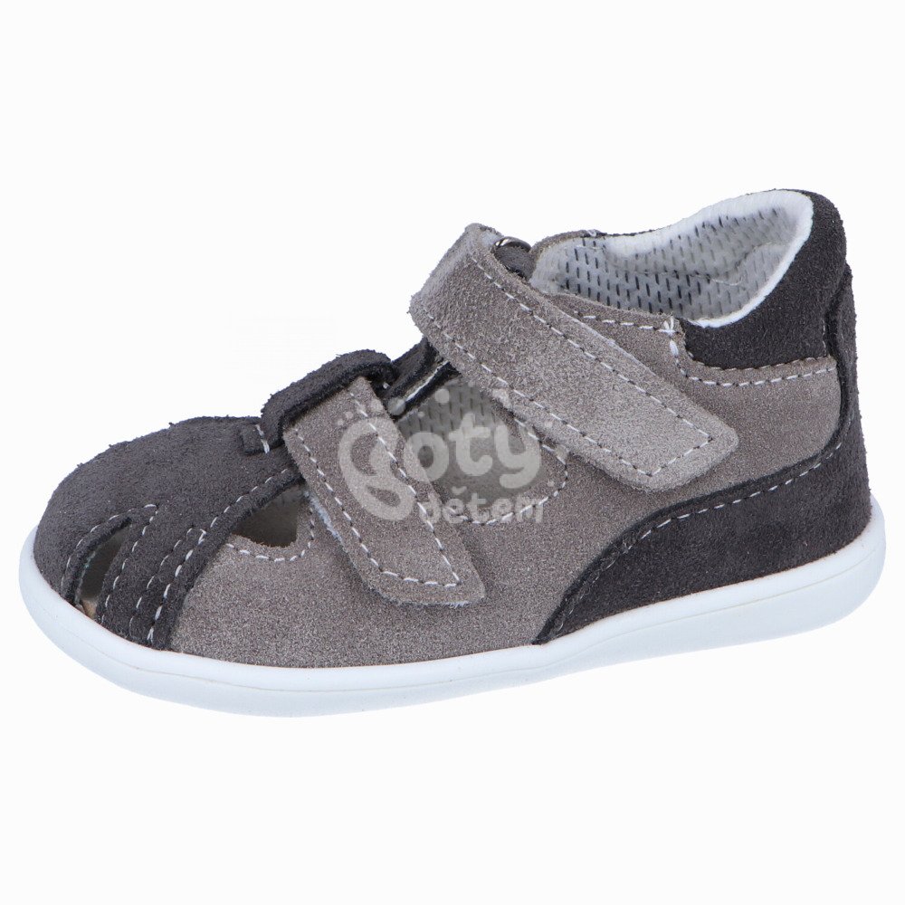 Jonap kožené sandálky 041 S šedo šedá
