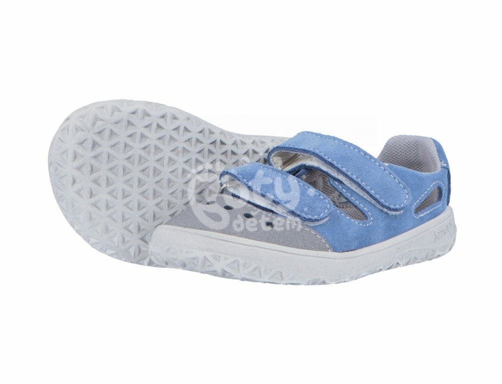 Jonap barefoot kožené sandálky Fela modrá ming