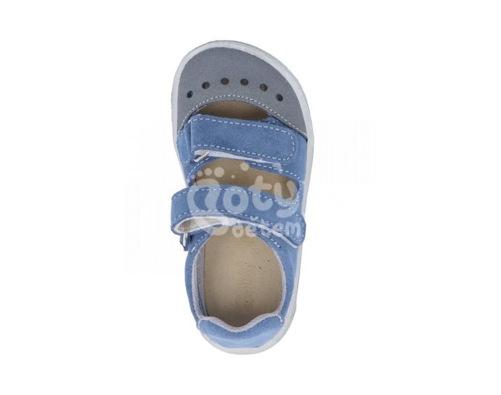 Jonap barefoot kožené sandálky Fela modrá ming