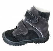Jonap zimní kožené boty 055 S šedá riflová
