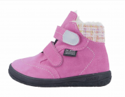 Jonap zimní kožené barefoot boty s membránou B5 S růžová