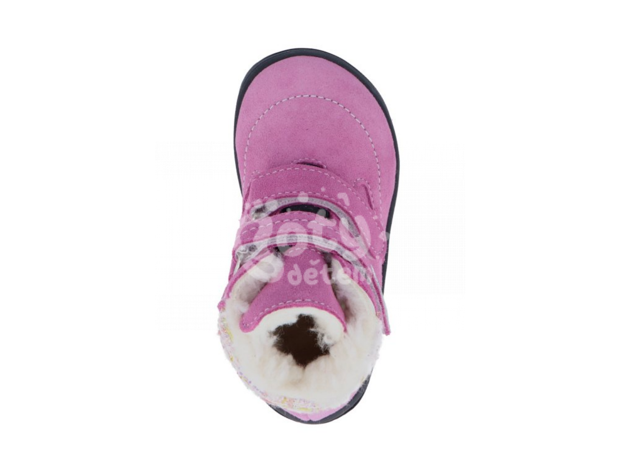 Jonap zimní kožené barefoot boty s membránou B5 S růžová