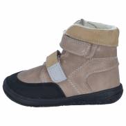 Jonap zimní kožené barefoot boty Falco taupe