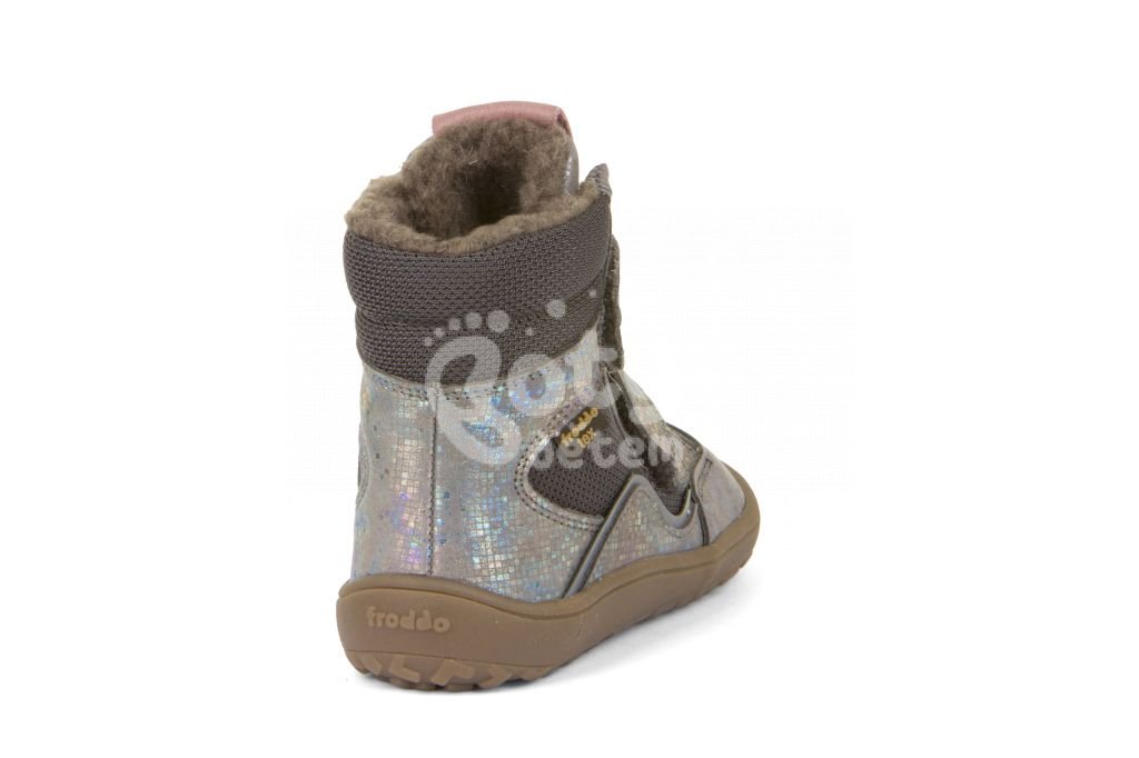 Zimní Froddo barefoot boty G3160189-8 Grey Silver