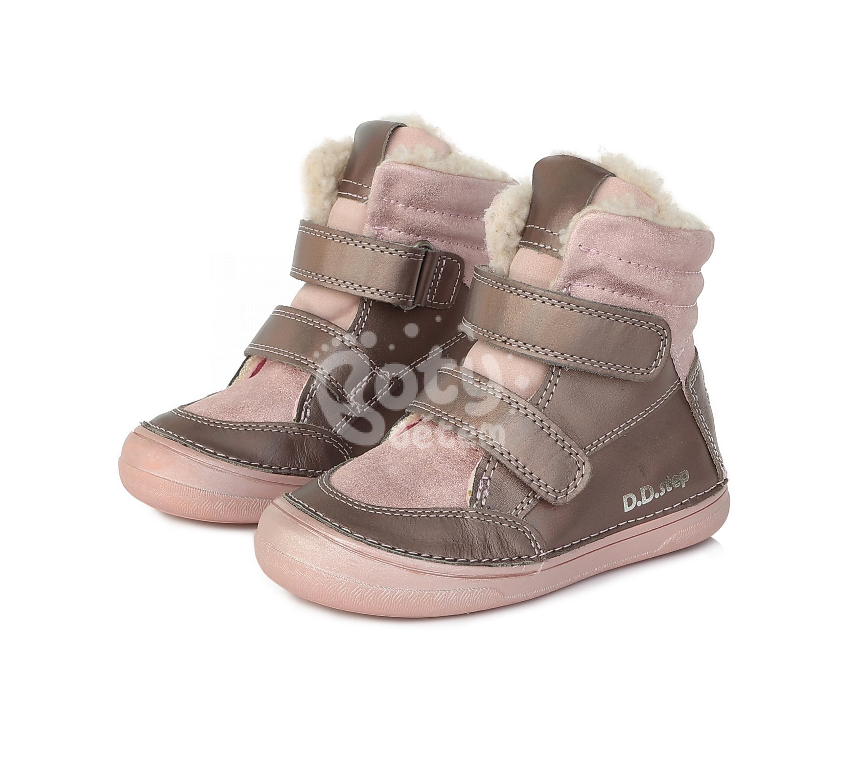Zimní kožené boty D.D.step W078-758E Bronze