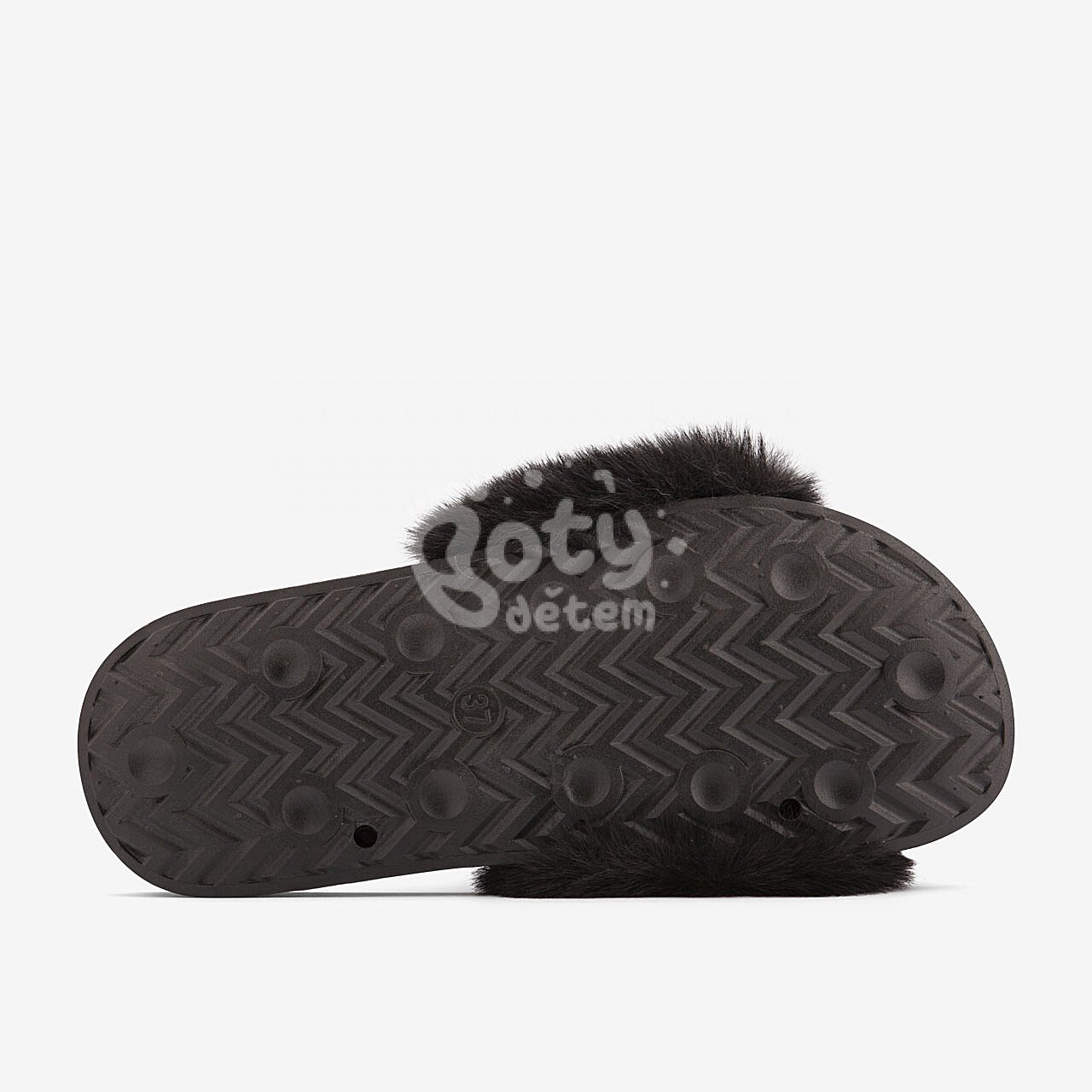 Zateplené pantofle Coqui FURRY Black
