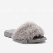 Zateplené pantofle Coqui FURRY Khaki grey