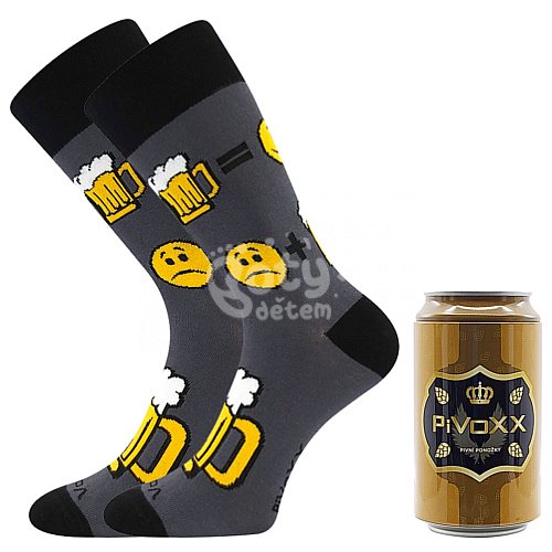 Ponožky PiVoXX + plechovka vzor E