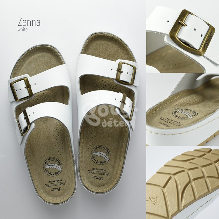 Batz Zenna White dámské zdravotní pantofle