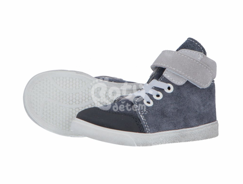 Jonap kožené boty 050 SV šedá riflová