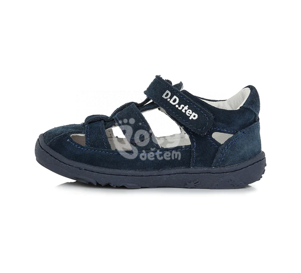Kožené Barefoot sandálky D.D.step G077-360B Royal Blue