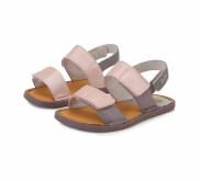 Kožené Barefoot sandálky D.D.step G076-356C Levander