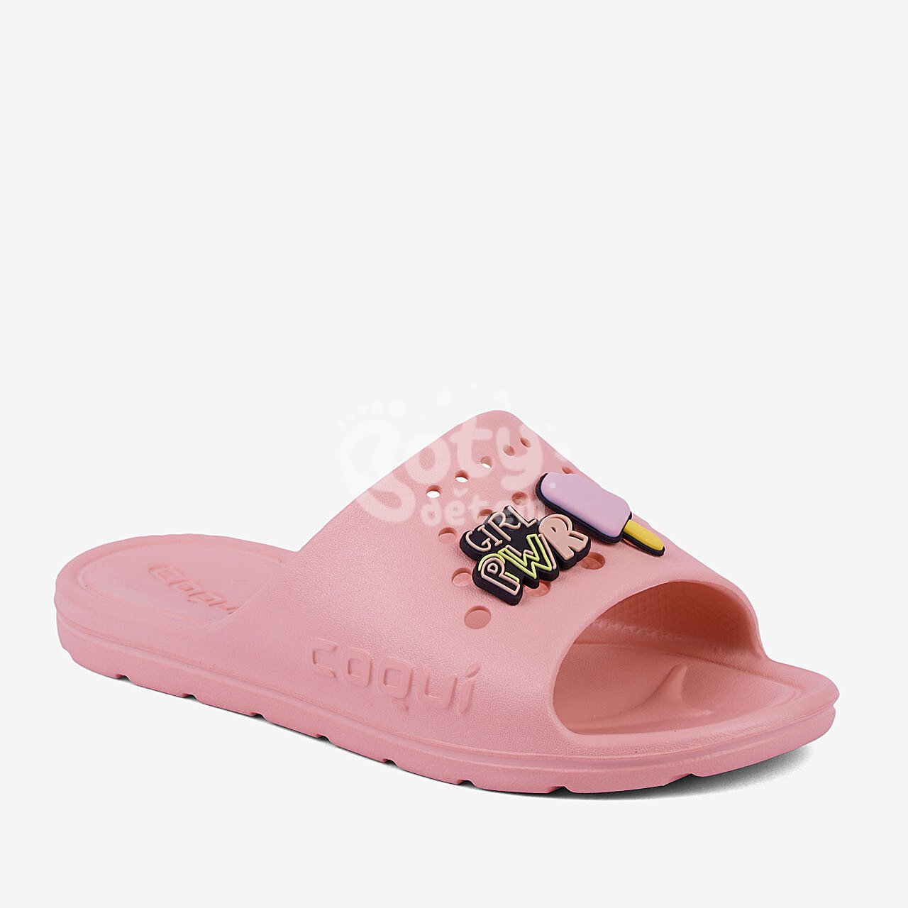 Pantofle Coqui Long Baby Pink + Amulet