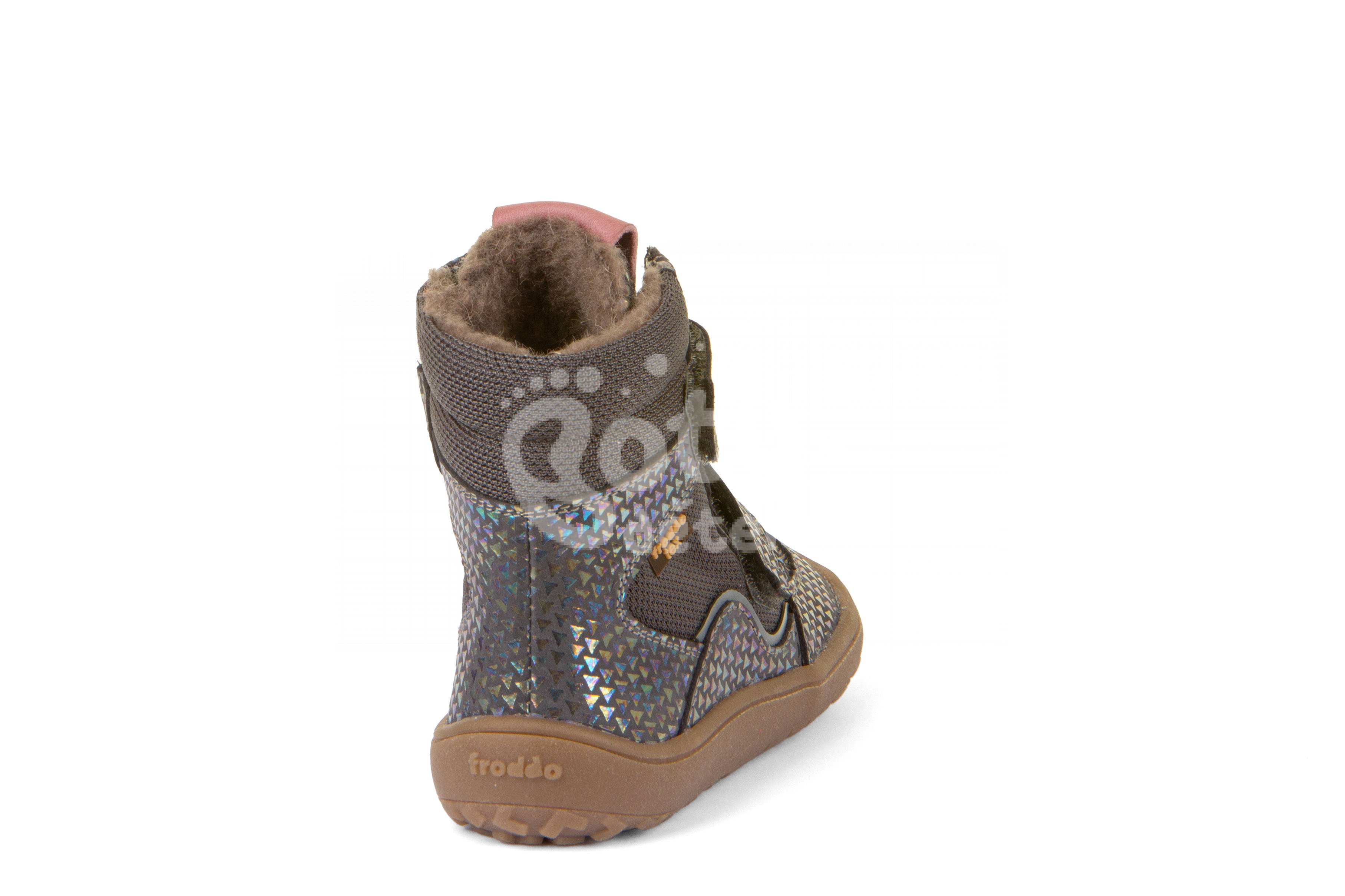 Zimní Froddo barefoot boty G3160205-10 Grey Silver