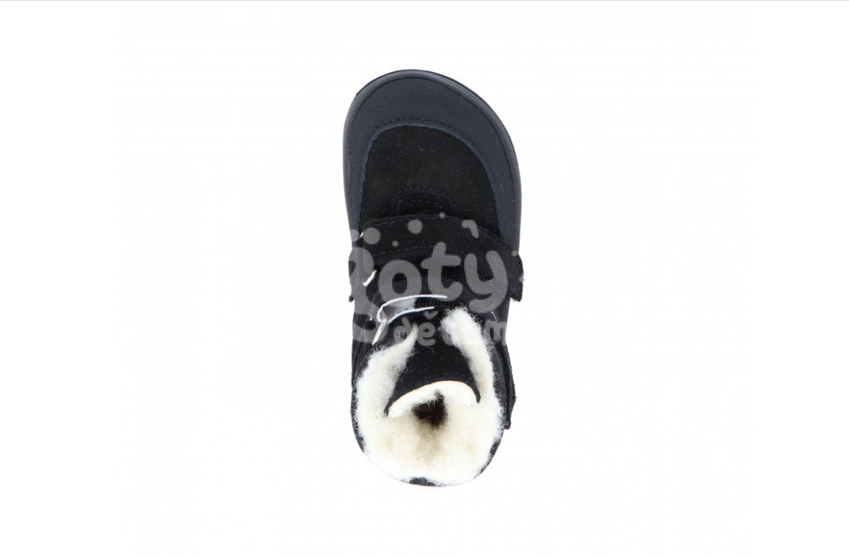 Jonap zimní kožené barefoot boty s membránou Jerry černá devon vločka