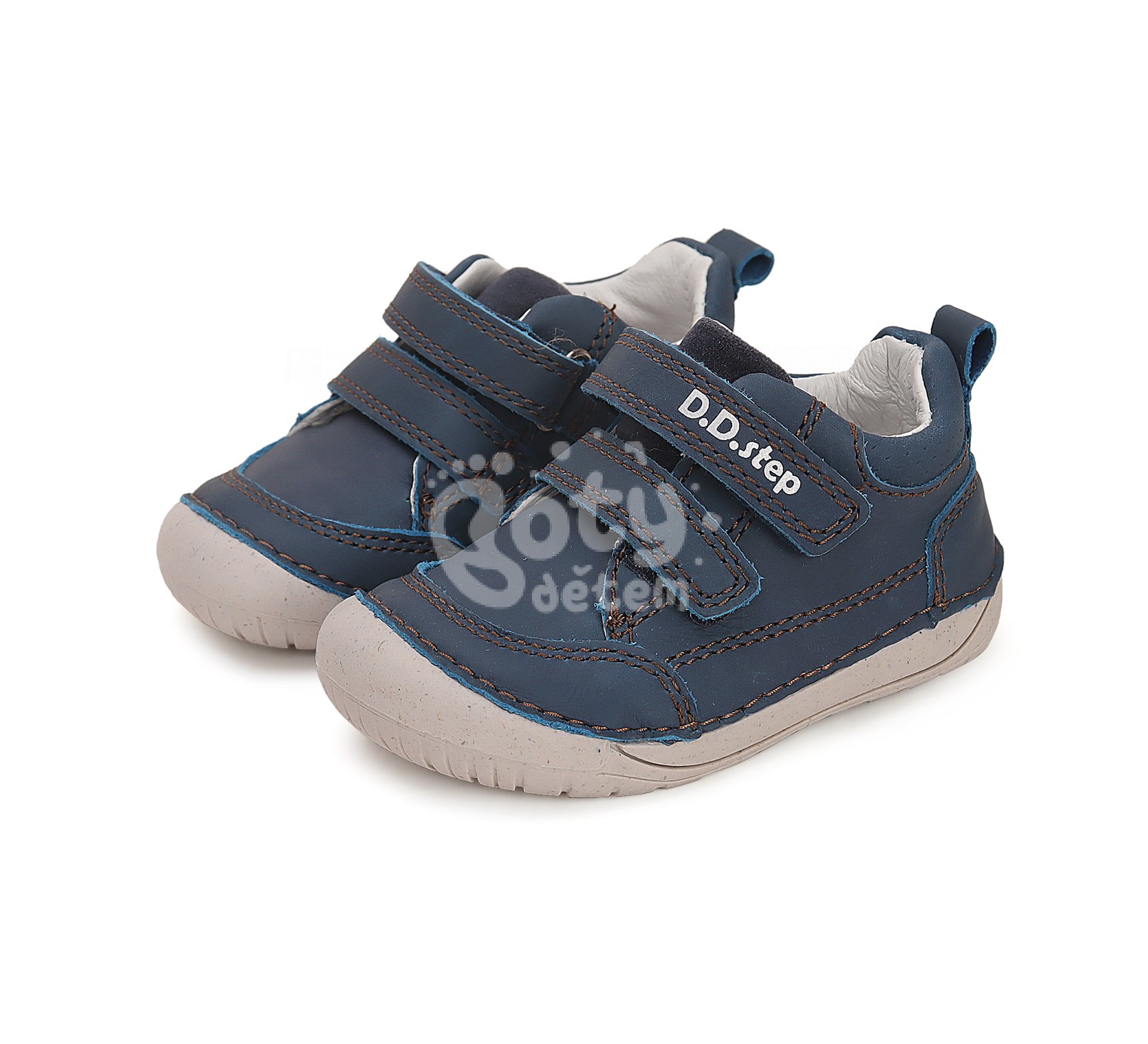 Kožené barefoot boty D.D.step S070-41351 Royal Blue