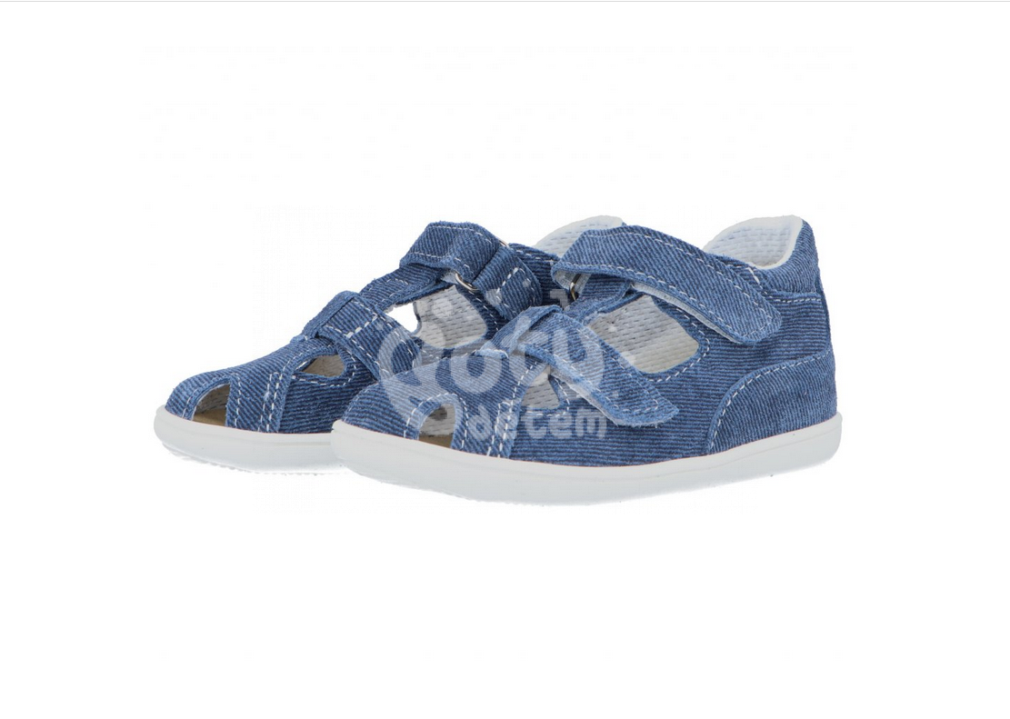Jonap kožené sandálky 041 S modrá riflová